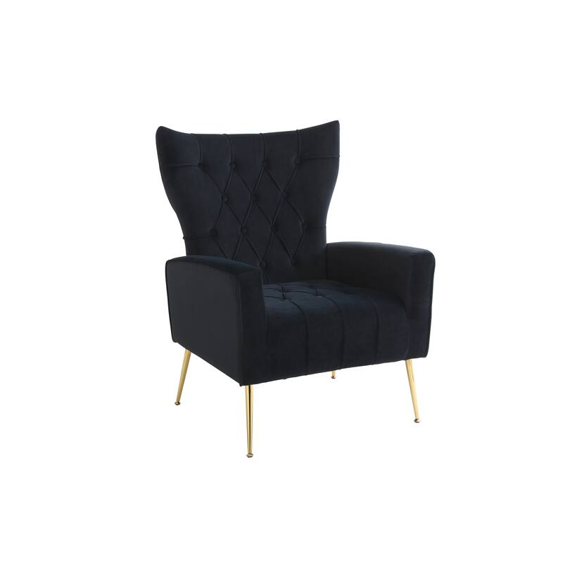 31.5" Velvet Button Tufted Arm Chair