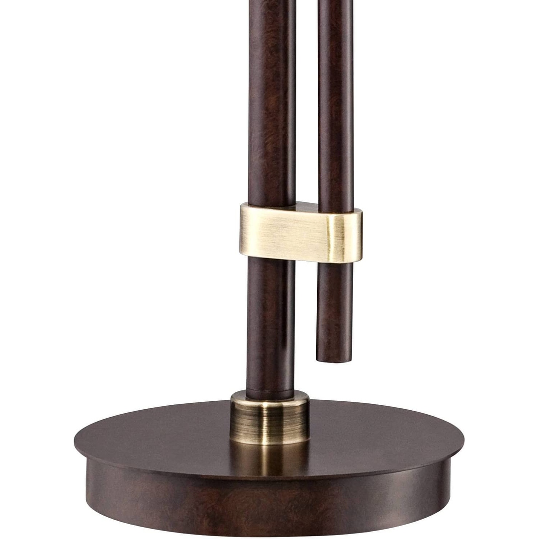 Calyx cognac glass industrial bronze floor lamp cheap
