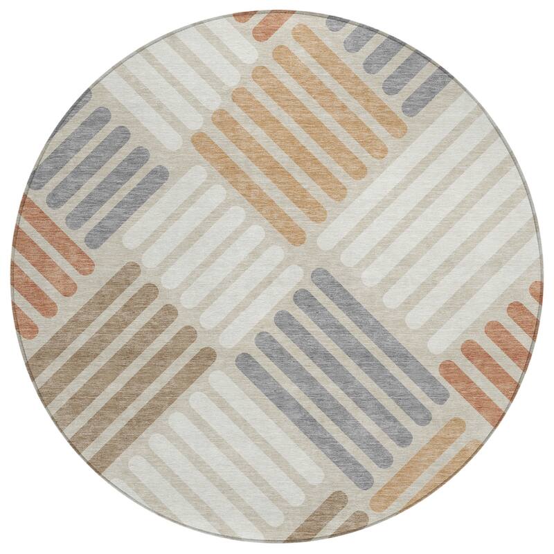 Machine Washable Indoor/ Outdoor Modern Weave Chantille Rug