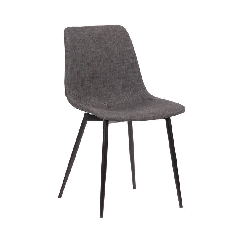 Monte Modern Upholstered Dining Chair in Faux Leather or Fabric