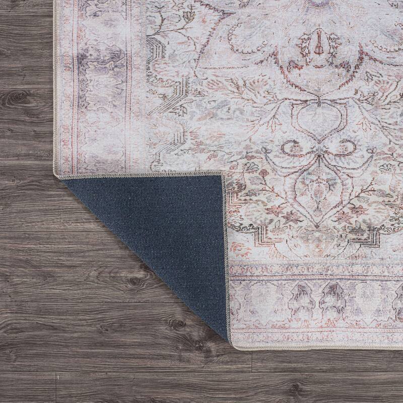 Bohemian Distressed Vintage Machine Washable Area Rug