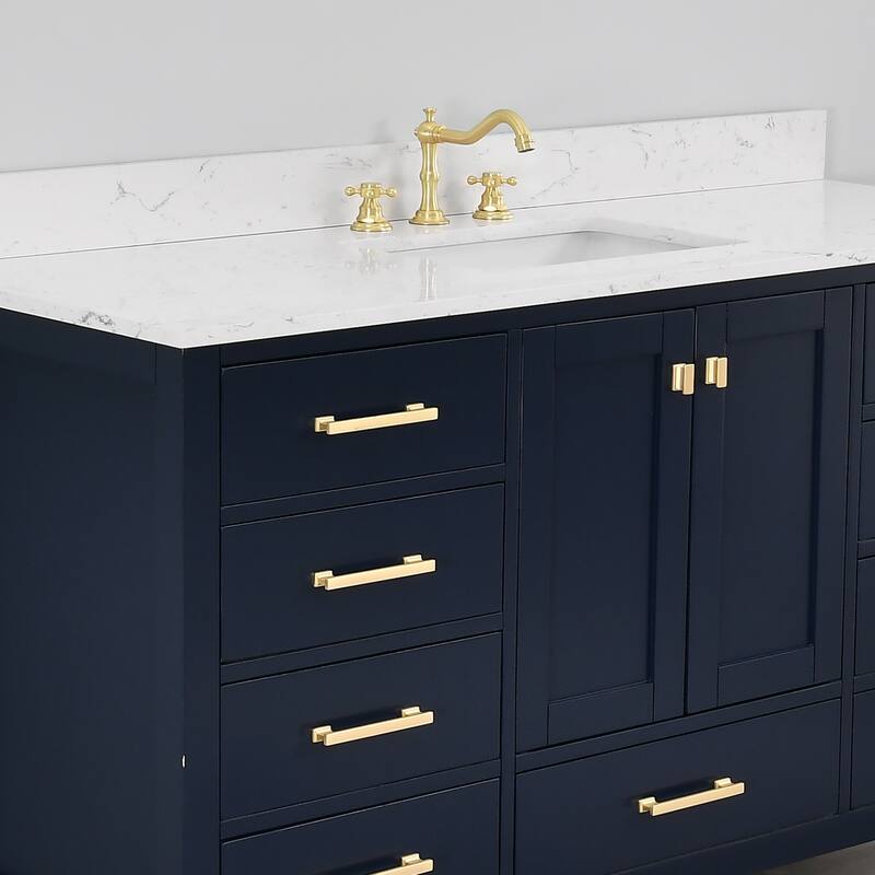 PROOX 60 in. W x 22in.D Freestanding Bath Vanity Engineered Top Single Rectangular Sink