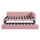 preview thumbnail 80 of 98, L-Shaped Backrest Daybed Upholstered Daybed Frame Classic Wood Slats Design with 2 Storage Drawers or Trundle, Full Size