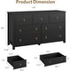 preview thumbnail 7 of 18, Rattan Dresser Storage Cabinet for Bedroom Living Room, Black