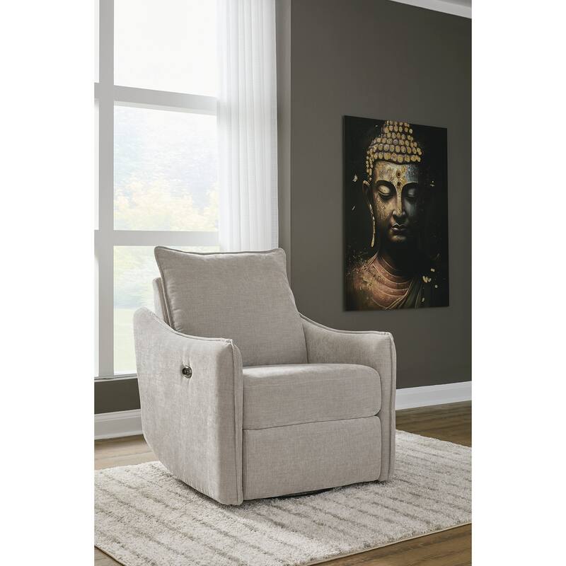 Signature Design by Ashley McBurg Swivel Power Recliner - Beige