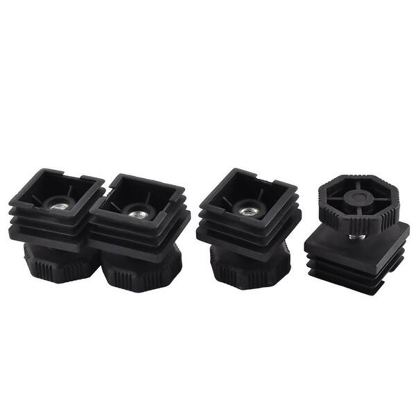 4 Sets 37mm Base Adjustable Leveling Foot Square Tube Insert Cap Kit ...