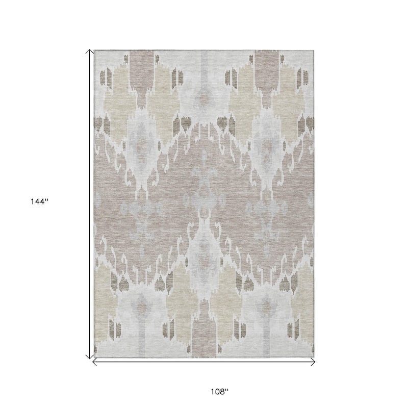 HomeRoots Ikat Transitional Rectangle Outdoor Rug