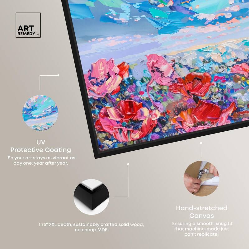 Poppy Paradise Canvas by Art Remedy
