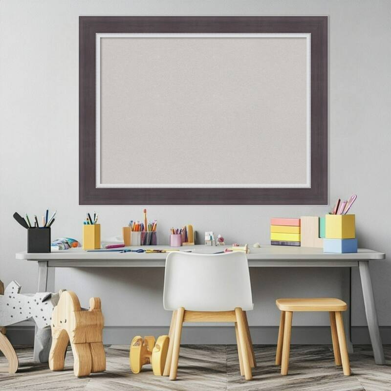 Ellie Brown Silver Framed Cork Board - Bulletin Board, Organization Board, Pin Board