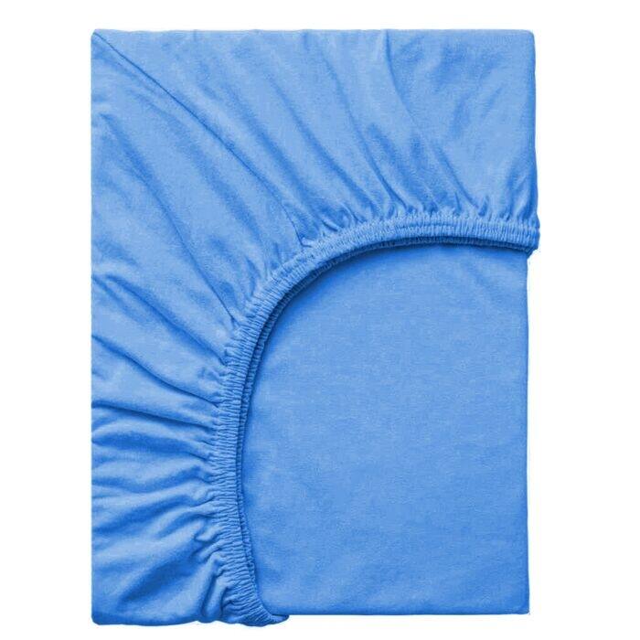 OrganicClub Ultra Soft Cotton Fitted Sheet - Blue - King