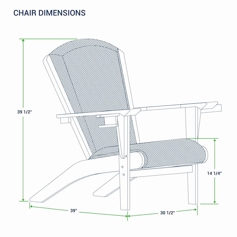 Cambridge Casual Auburn 2-piece Teak Patio Adirondack Chairs with Ottoman