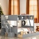preview thumbnail 2 of 12, Versatility Galore Twin Over Full Bunk Bed With Storage Space, Maximized Storage Space