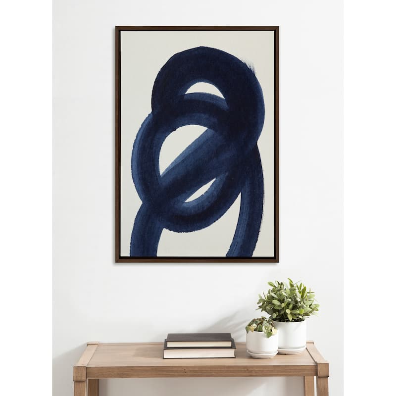 Kate and Laurel Sylvie Japandi 18 Framed Canvas by Rocket Jack