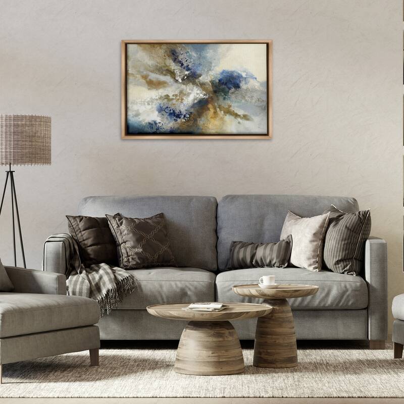 Stupell Expressive Neutral Distortion Framed Floater Canvas Wall Art Design By K. Nari