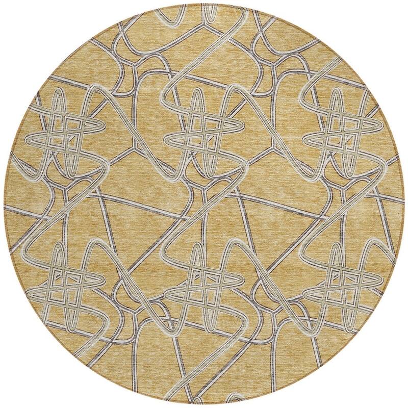 HomeRoots Geometric Contemporary Rectangle Outdoor Rug