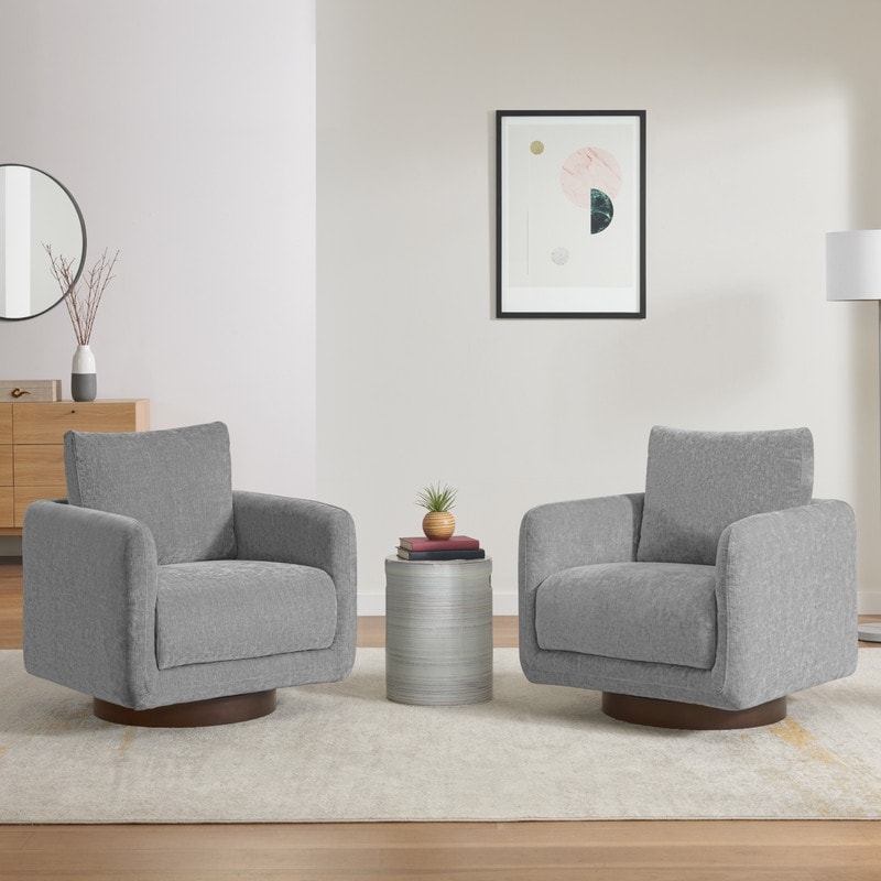 Rebecca Swivel Accent Chair with Cushion - Modern Style
