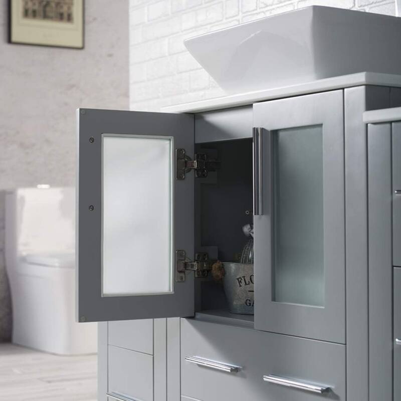 Blossom Sydney 48" Bathroom Vanity with Double Side Cabinets & Mirrors