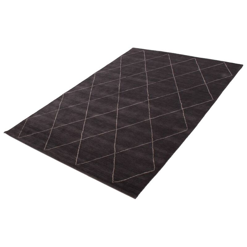 Kashkuli Gabbeh Grey Rug 6'7" x 9'9" - 6'7 x 9'9