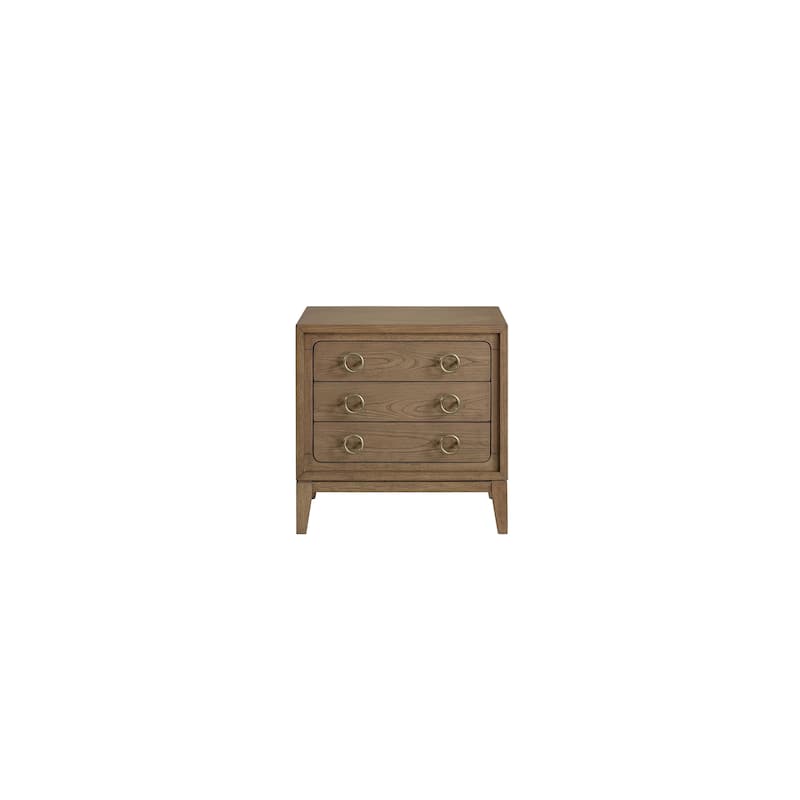 3 Drawer Nightstand with USB in Latte Finish