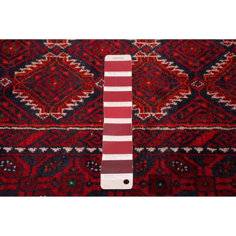 ECARPETGALLERY Hand-knotted Royal Baluch Red Wool Rug - 3'3 x 5'11