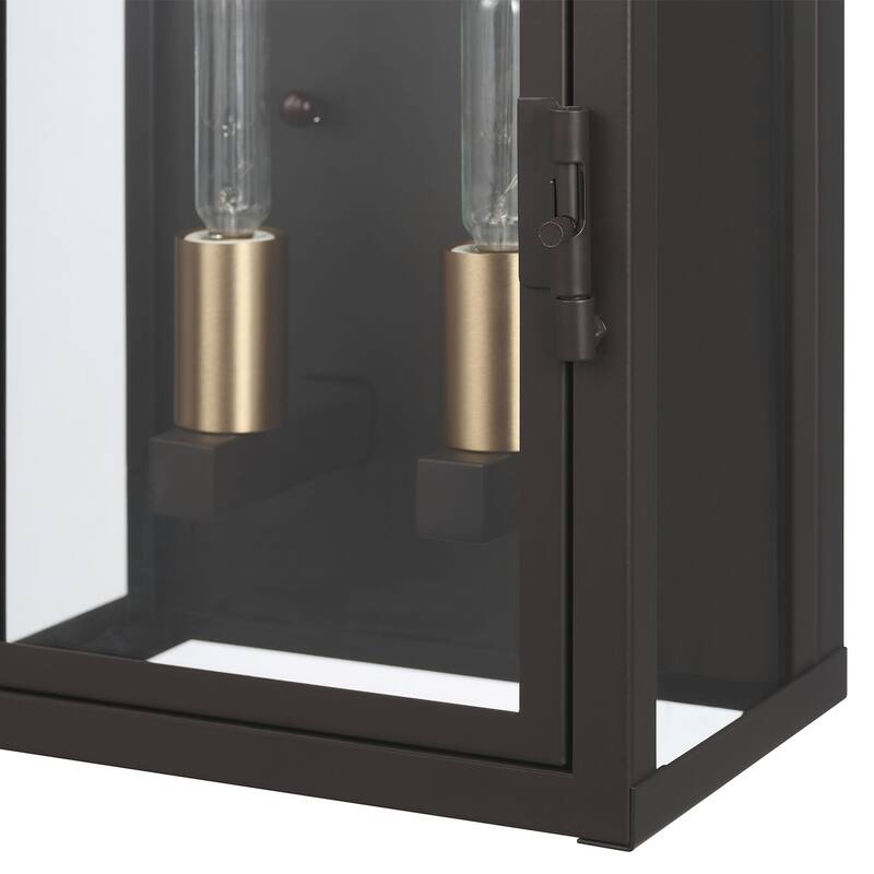 Globe Electric 91009563 2 Light 12" Tall Outdoor Wall Sconce with