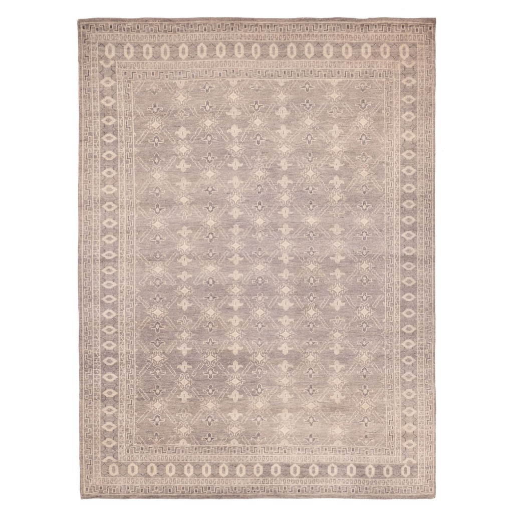 ECARPETGALLERY Hand-knotted Elysian Grey Wool Rug - 9'0 x 12'2
