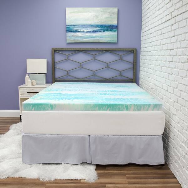 3 Inch Gel Swirl Memory Foam Mattress Topper From Sensorpedic Overstock 15952000