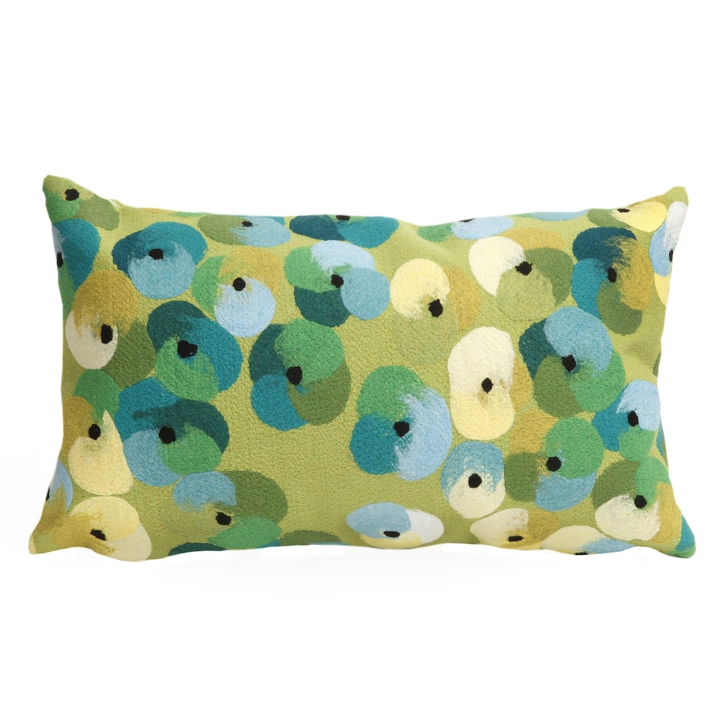 Liora Manne Visions II Pansy Indoor/Outdoor Pillow Lime 12" x 20"