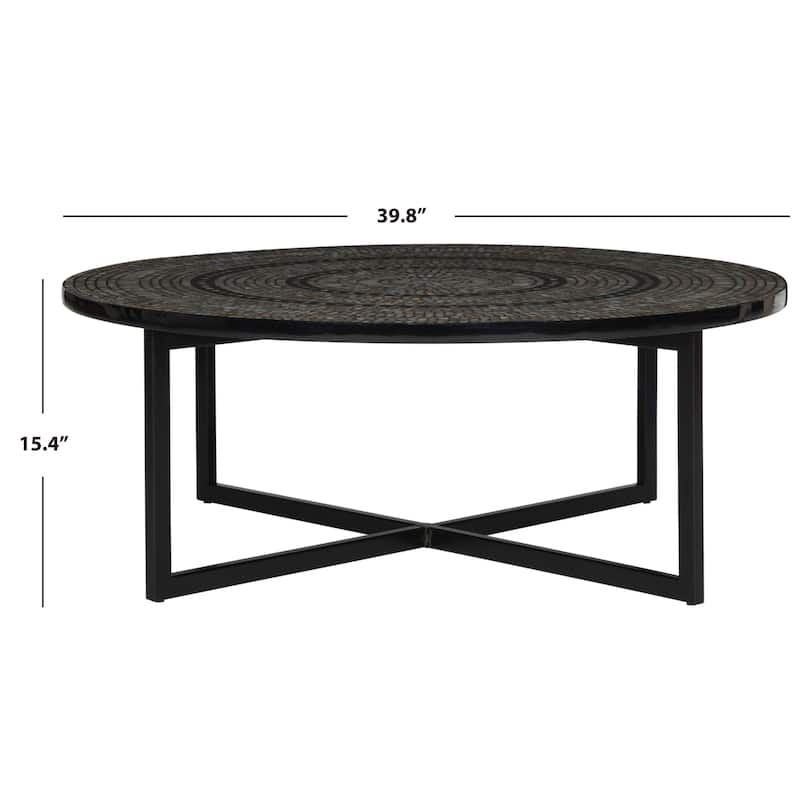 SAFAVIEH Marharita Cream Coffee Table - 39.8" x 39.8" x 15.4" - 40Wx40Dx15H