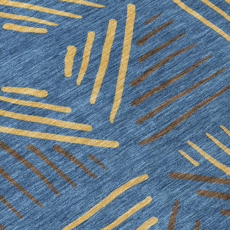 Machine Washable Indoor/ Outdoor Geo Dia Chantille Rug