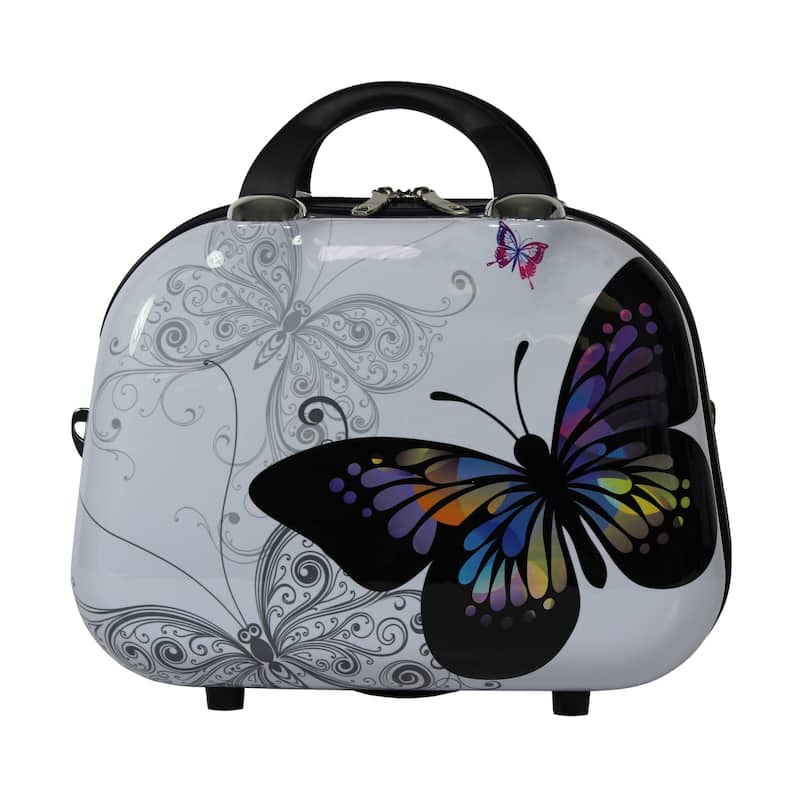 Butterfly 2 piece Hardside Carry-on Spinner Luggage Set