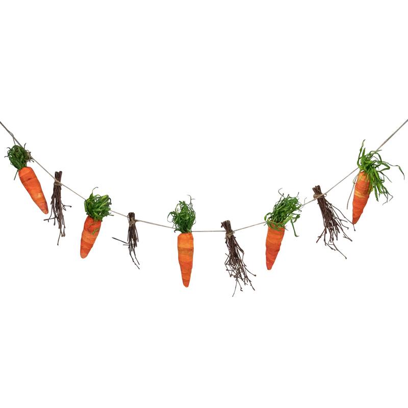 3.25' Orange Carrot Twig Artificial Springtime Easter Party Garl