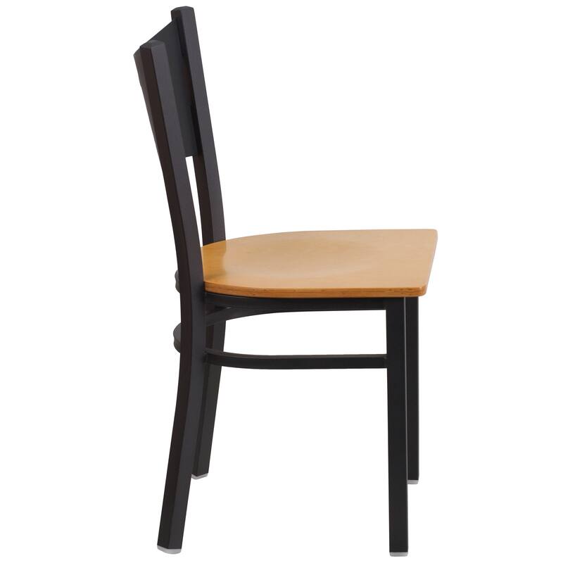 2 Pack Coffee Back Metal Restaurant Chair - 17.25"W x 20"D x 33.25"H