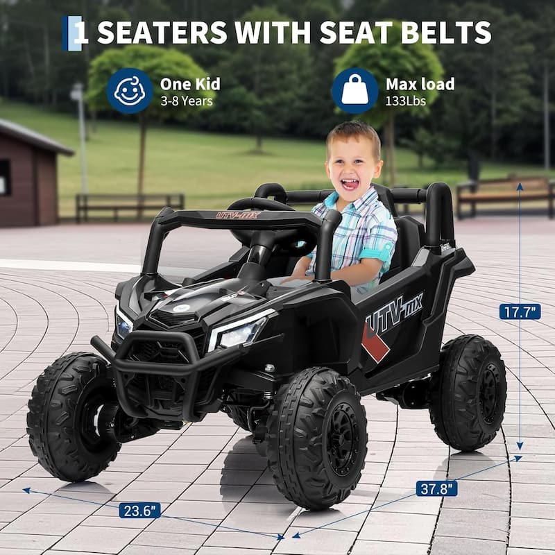 12V Kids Ride On Car,UTV Truck with Remote Control,Electric Vehicle with 4 Spring Suspension