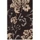 preview thumbnail 36 of 79, SAFAVIEH Florida Shag Hilde Floral 1.2-inch Thick Rug 3'3" x 5'3" - Dark Brown/Smoke