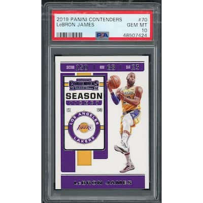 LeBron James 2019 Panini Contenders Basketball Card #70 Graded PSA 10 GEM MINT - 8'6" x 11'6"