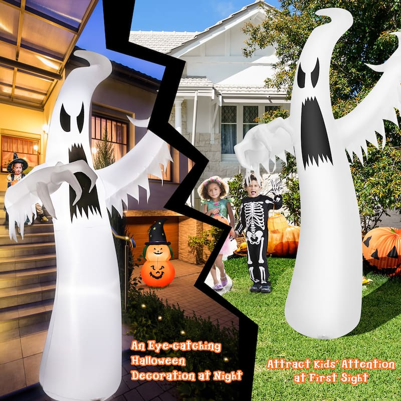 Costway 12ft Halloween Inflatable Ghost Quick Blow up w/LED Lights - See Details