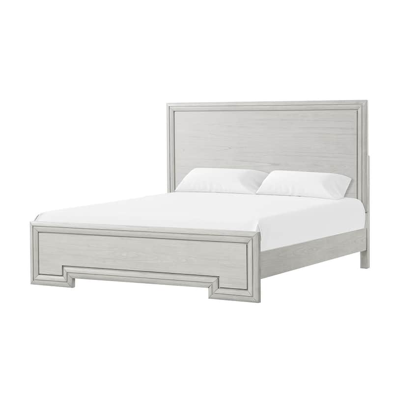 Transitional Rustic White Finish 1-pc Bed