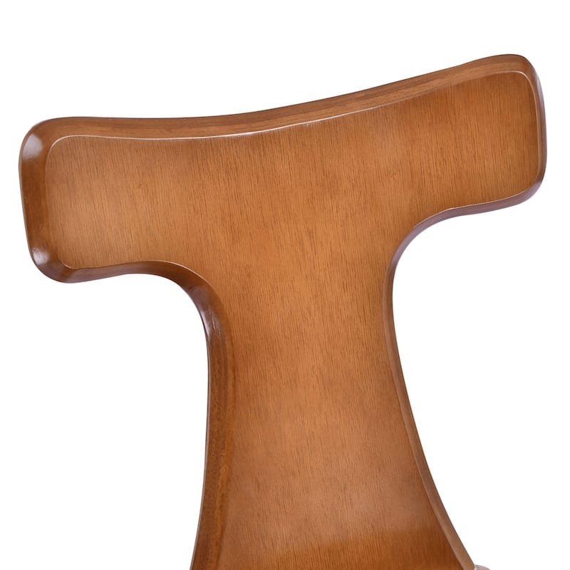 Wood 24'' Counter Stools with Curved Slat Back