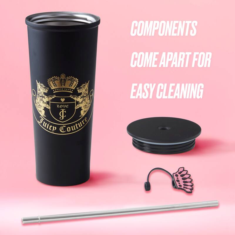 Juicy Couture Hydration Stainless Steel Couture Cup 6-Piece Set