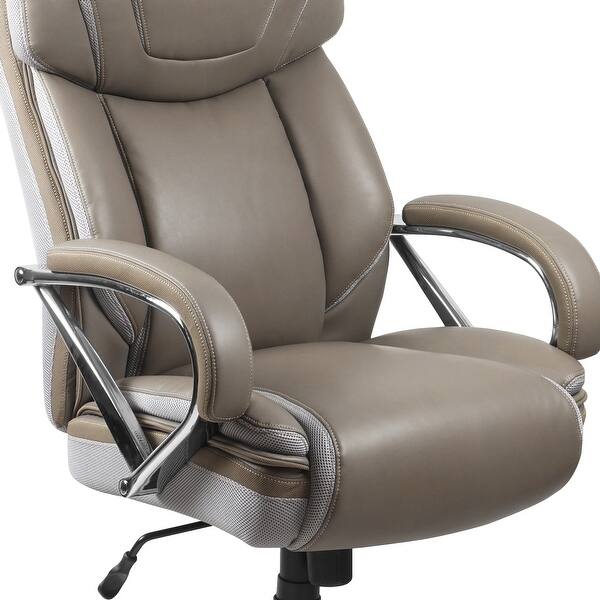 Shop Big Tall 500 Lb Rated Leathersoft Swivel Office Chair W Extra Wide Seat On Sale Overstock 14216983