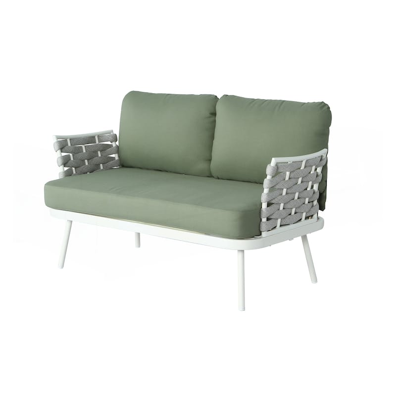 Steel Loveseat and Table