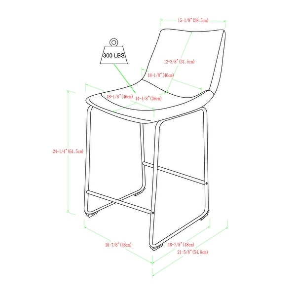 Carbon loft prusiner faux leather counter stool 2025