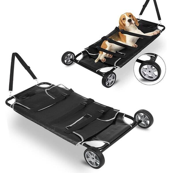 slide 2 of 5, 2-Wheel Pet Trolley Cart for Animals Supports 250lbs