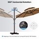 preview thumbnail 17 of 42, Crestlive Products 12ft Round Double Top Cantilever Patio Umbrella with 7-position Adjustment