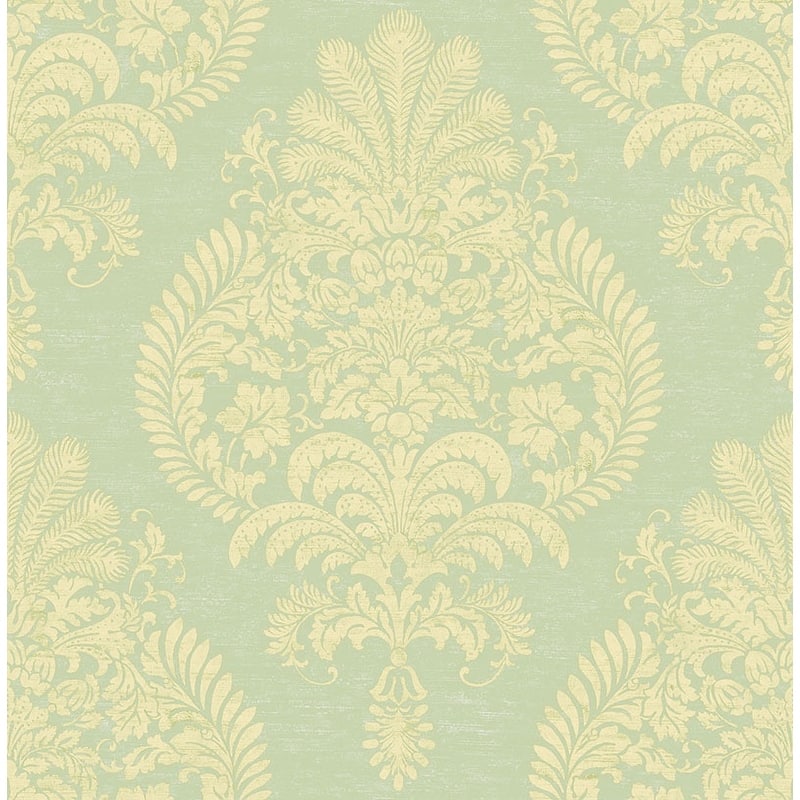 Seabrook Designs Rea Damask Unpasted Wallpaper