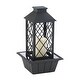 preview thumbnail 1 of 2, Lantern Tabletop Fountain 13.5" Black