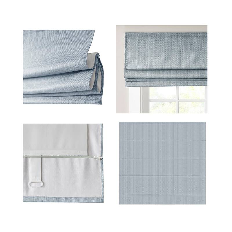 Basketweave Room Darkening Cordless Roman Shade
