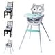 preview thumbnail 8 of 18, 4-in-1 Convertible High Chair, Fox-Theme, Space-Saving Design, Booster and Toddler Chair for Infants & Toddlers 3M-36M Gray