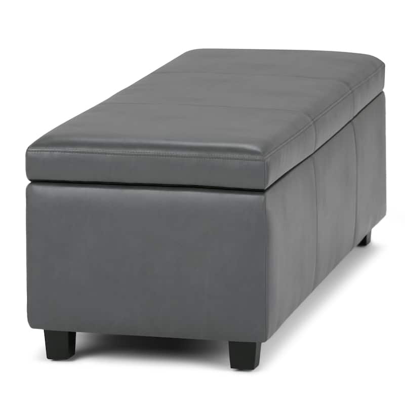 WYNDENHALL Franklin 48-in. Wide Contemporary Rectangular Storage Ottoman